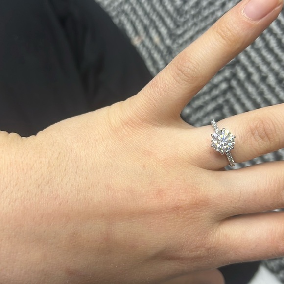 Moissainte/Diamond Engagement Ring - Picture 13 of 17